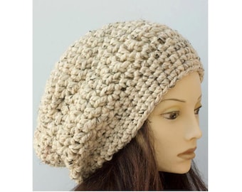 Chunky Slouchy Beanie Crochet Pattern: Fast Easy Winter Hat (PDF Pattern)