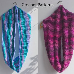 Easy Cowl Crochet Pattern, Infinity Scarves