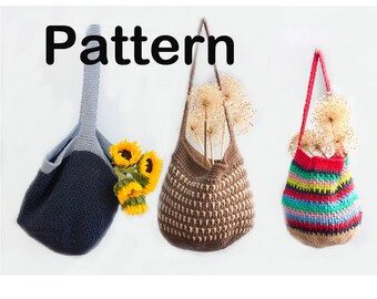 Market Bag Crochet Pattern,  Beach Bag