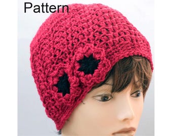 Bonnet DELiA's Fille Rose Mauve En Tricot Crochet Avec Détail Fleur - Neuf Avec étiquettes