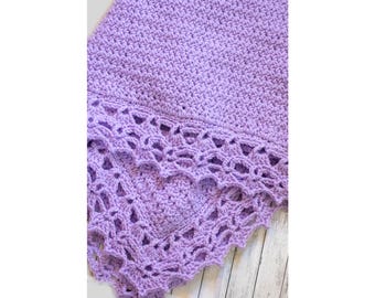 Lace Baby Blanket Crochet Pattern, Baby Shower Gift