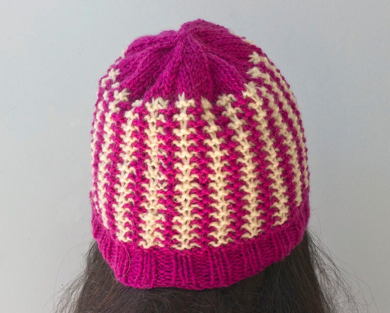 Easy Mosaic Knitting Pattern for Adult and Child Hat Knit Hat Etsy