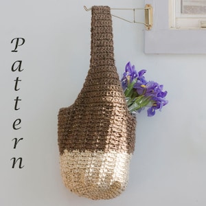 Easy Market Bag Tote Crochet Pattern for Chunky Yarn
