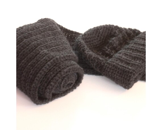 Gray Winter Hat Scarf Combo Set, Gray Tweed or Charcoal - Etsy display picture 2