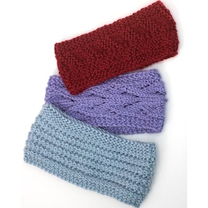 Headband Knitting Patterns: Easy Stash Buster, DK or Worsted Yarn (PDF Pattern)