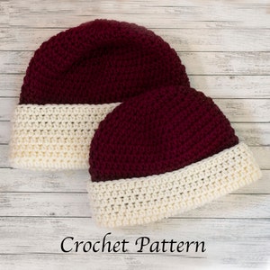 Easy Mother Daughter Matching Winter Hat Crochet Pattern, Qucik