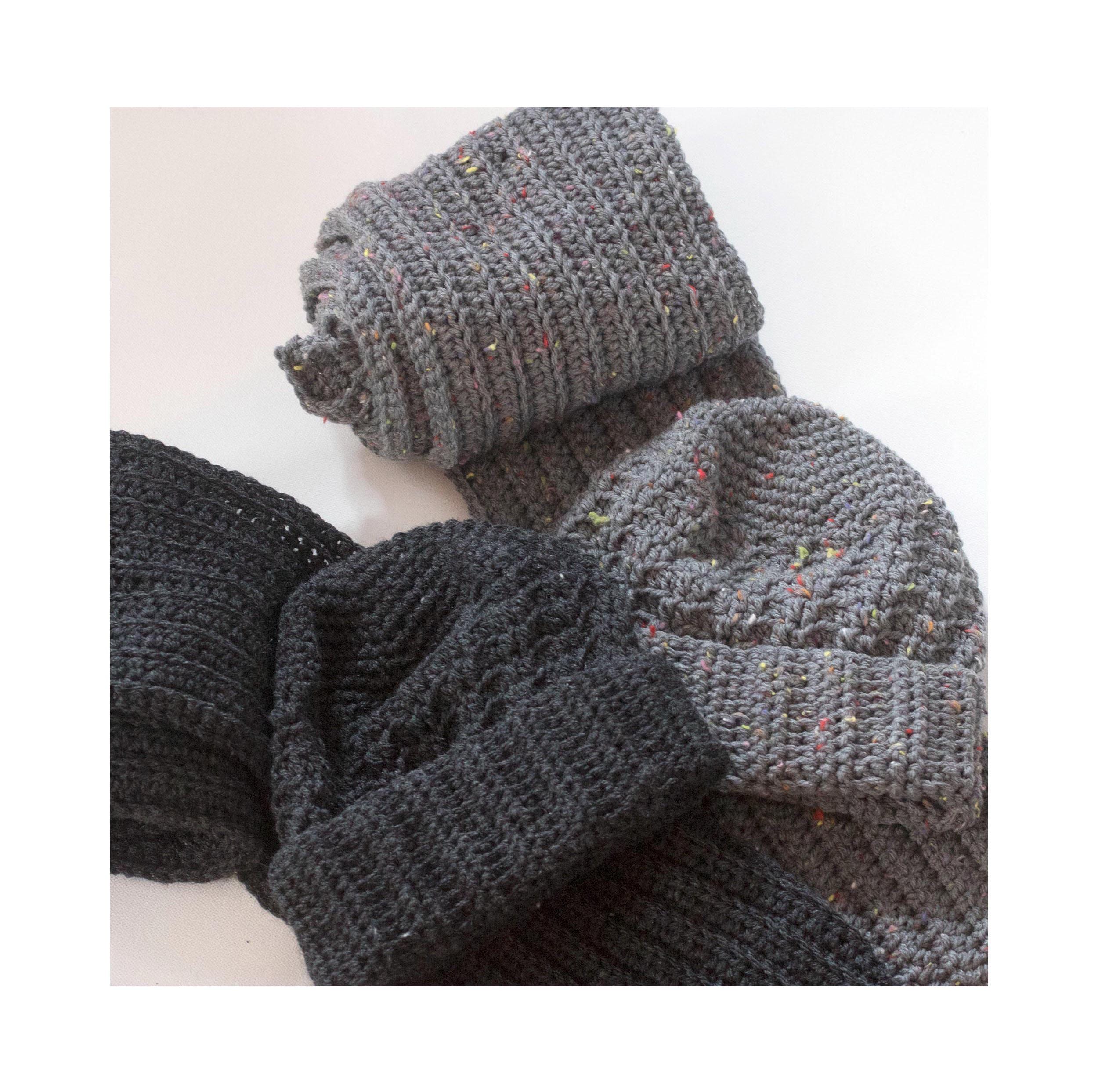 Gray Winter Hat Scarf Combo Set, Gray Tweed or Charcoal - Etsy