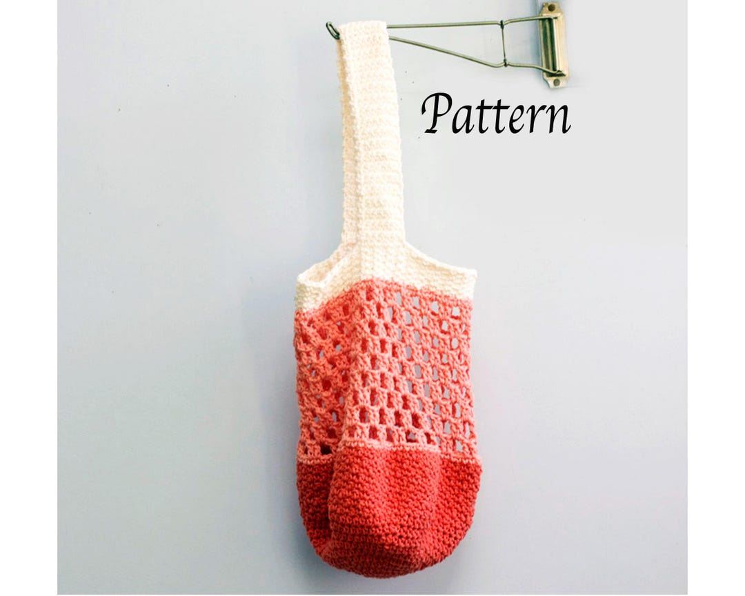Easy Market Tote Bag Crochet Pattern for Cotton Yarn - Etsy