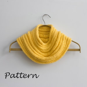 Fitted Cowl Knitting Pattern, Instant Download pattern, Circle Scarf PDF Pattern