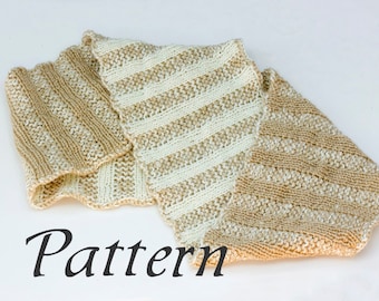 Infinity Scarf Knitting Pattern,  Reversible Cowl PDF Pattern, Scarf for Man, Woman
