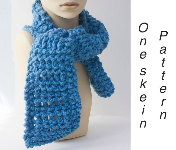 Fast Easy Chunky Scarf Knitting Pattern One Skein Scarf Pattern Men S Women S Scarf Fast Easy Chunky Scarf Knitting Pattern One Skein Scarf Pattern Men S Women S Scarf