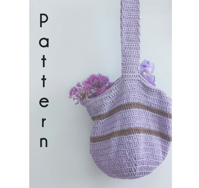 Easy Market Tote Bag Crochet Pattern PDF Reusable Shopping | Etsy