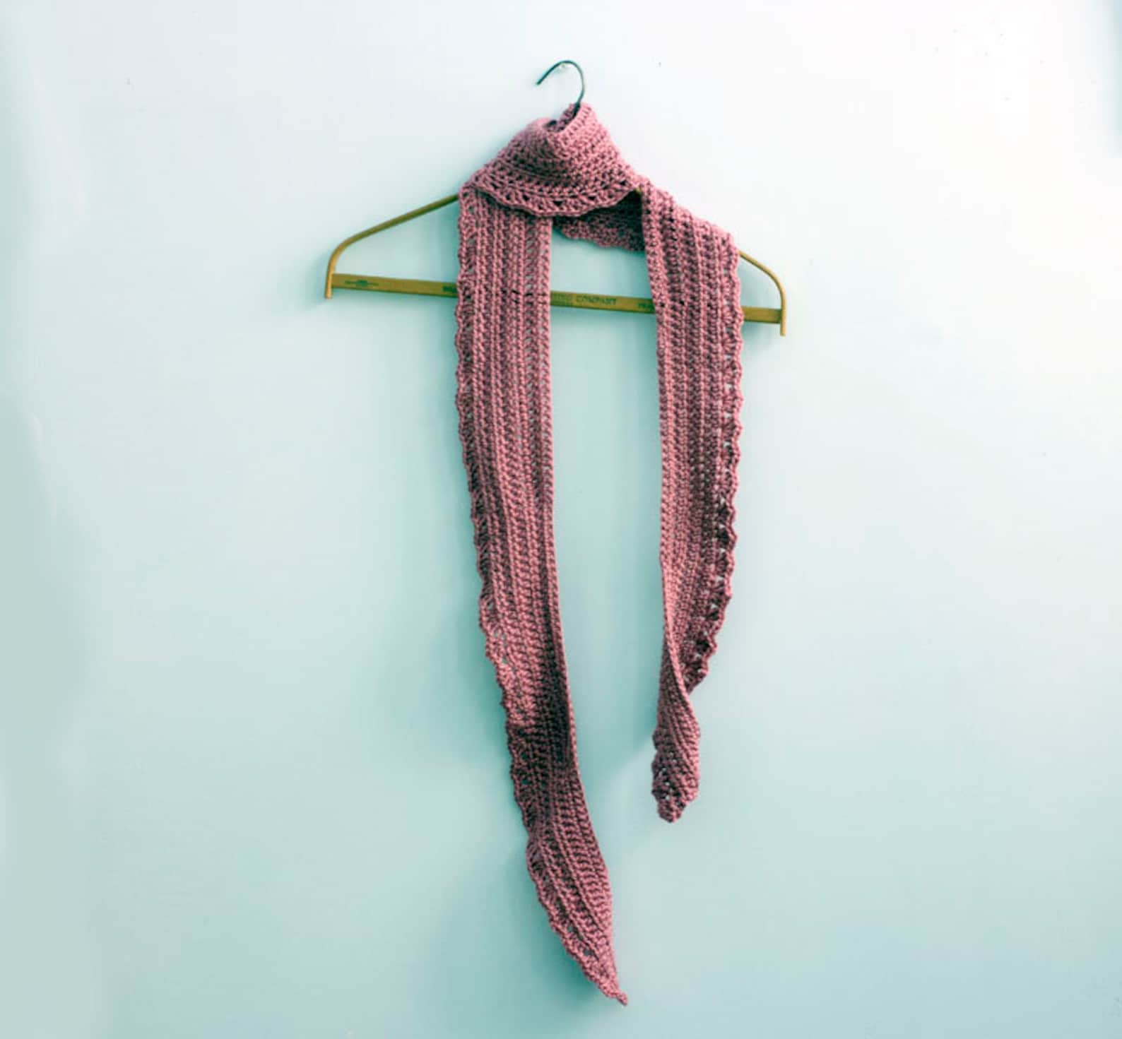 Easy Skinny Scarf Crochet Pattern for Beginners Caron Simply Etsy