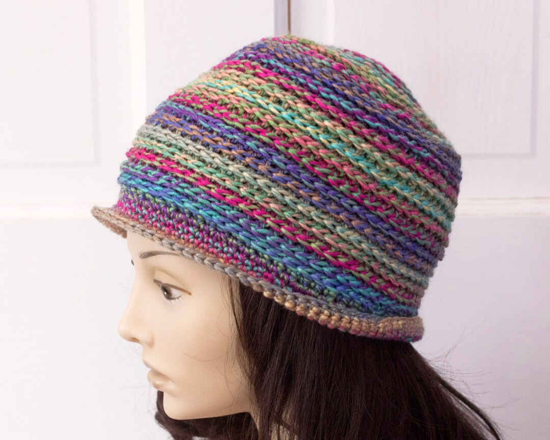Easy Crochet Bucket Hat Cloche Pattern, Knit Look Crochet Hat Pattern for Glowing Yarn Etsy