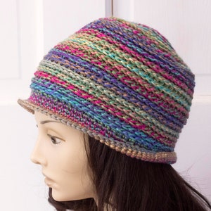 Easy Crochet Bucket Hat Cloche Pattern,  Knit Look