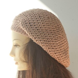 Quick Beret Crochet Pattern, Instant Download, Slouchy Beanie Hat PDF ...