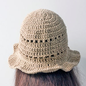 Easy Cotton Sun Hat Crochet Pattern, Brimmed Hat Pattern, Summer Beach ...