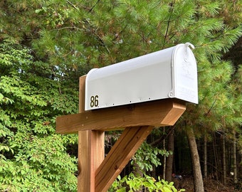 Cedar Mailbox Post w/ Clean Cuts and a 24-inch base to keep it sturdy
