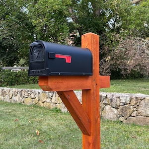 Rustic Northern White Cedar Mailbox Post: Heavy Duty Rough Sawn Design