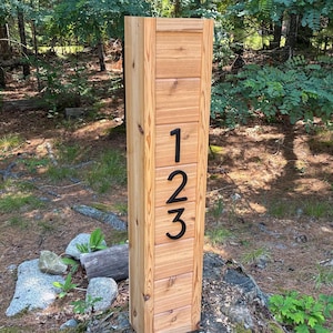 Modern Mailbox Post Address Post Natural Western Red Cedar
