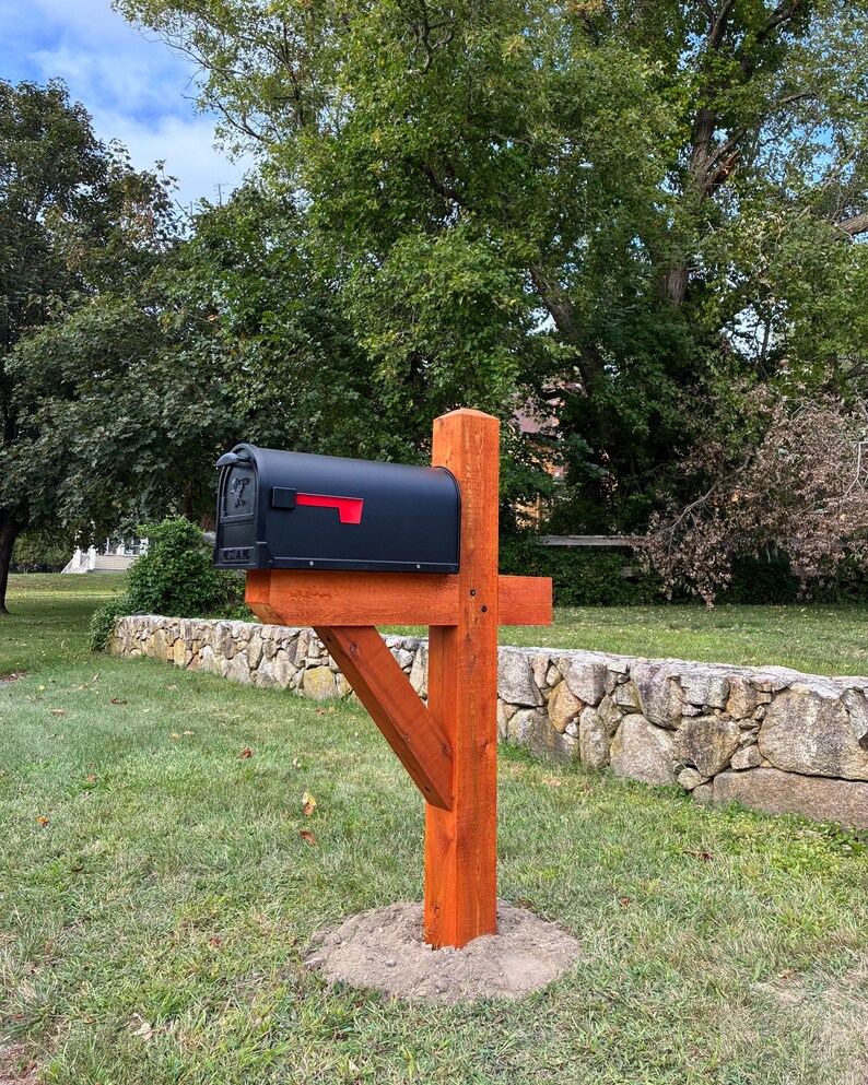Rustic Northern White Cedar Mailbox Post: Heavy Duty Rough Sawn Design ...