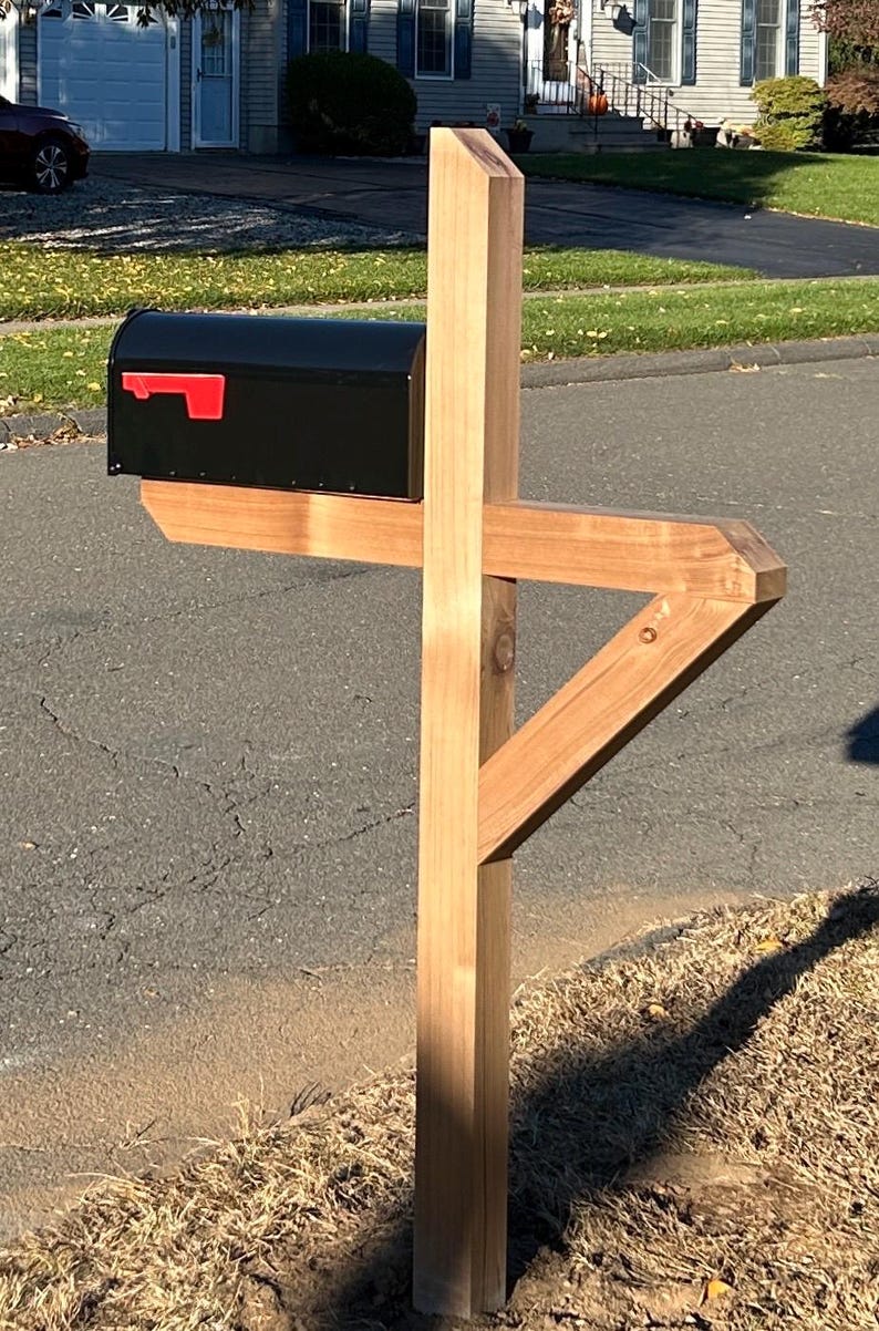 Country Mailbox Post Western Red Cedar High Quality Design W/ Precision