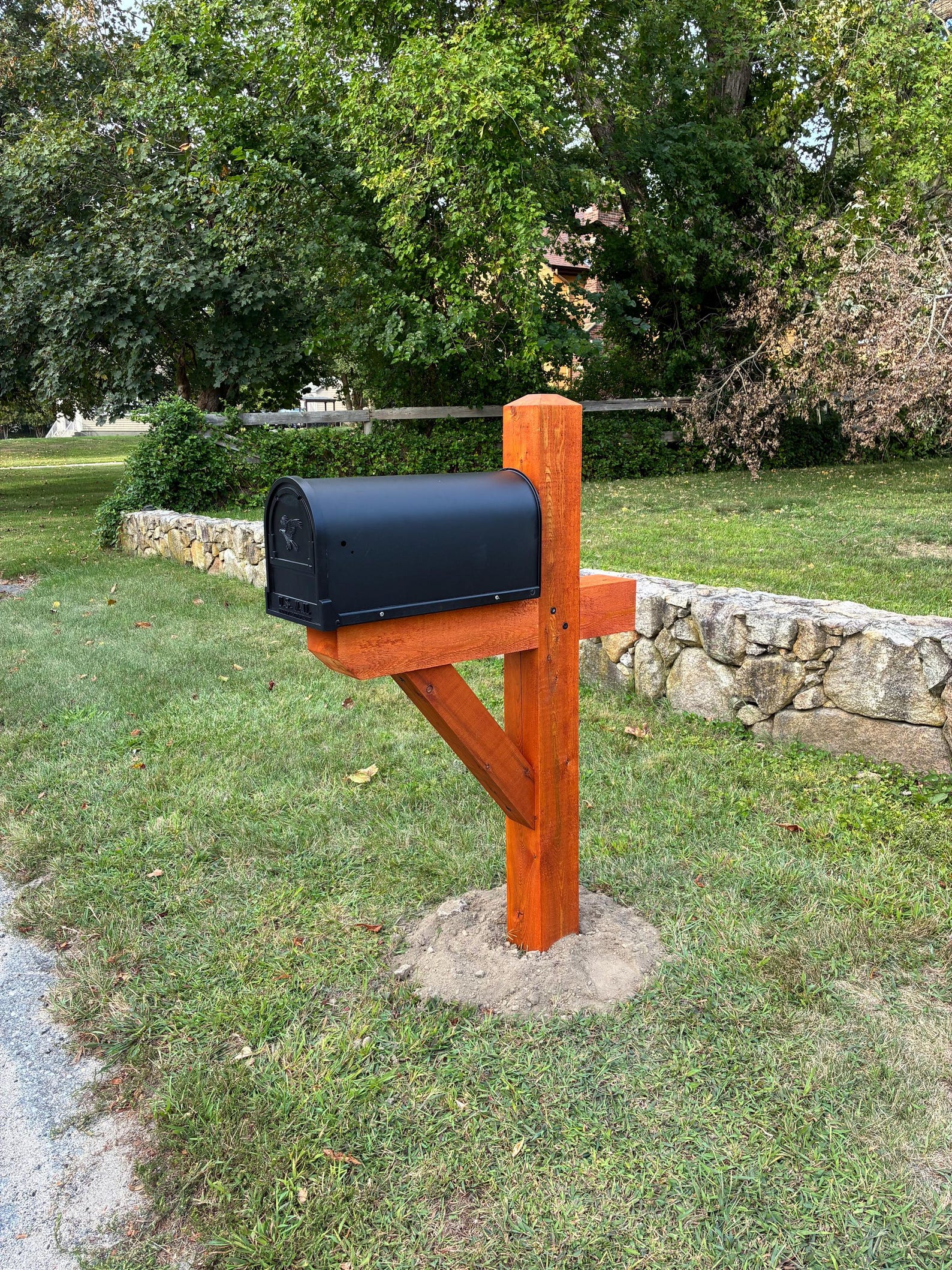 Rustic Northern White Cedar Mailbox Post: Heavy Duty Rough Sawn Design ...