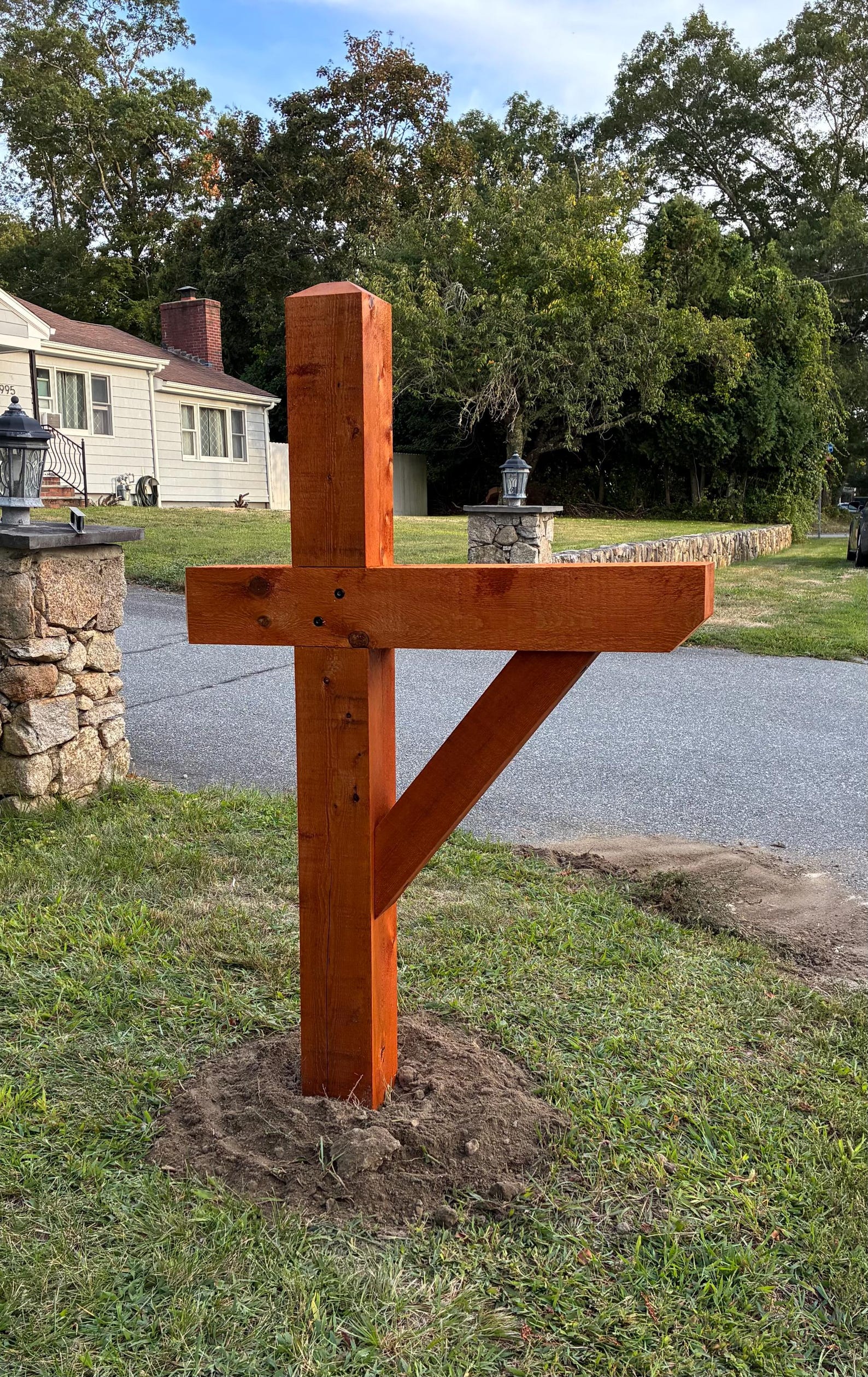 Rustic Northern White Cedar Mailbox Post: Heavy Duty Rough Sawn Design ...