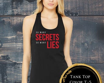 BJ Alpha Tank Top - Secrets Lies Graphic, Licensed Merchandise