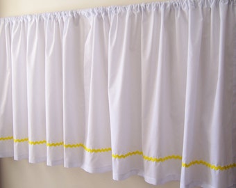 Cafe Curtains with Choice of Rick Rack Trim