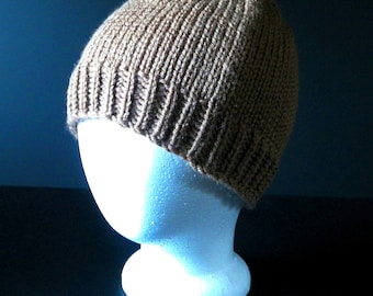Hat Messy Bun Hand Knitted