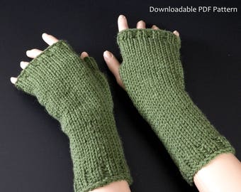 Fingerless Mittens USM/Bond Basic Machine Knitting Pattern