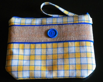 Plaid Wristlet Purse