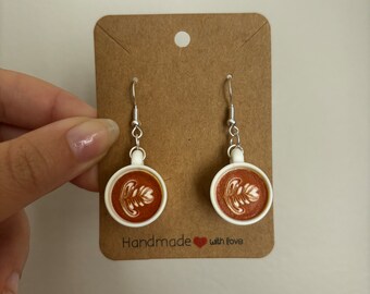 Coffee Cup Dangle Earrings