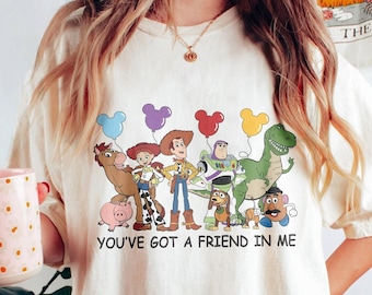 Camiseta Tienes un amigo en mí, camiseta de Toy Story de Disney, camiseta de viaje de Disney, camiseta de amigos de Disney, camiseta de personajes de Toy Story, mejores amigos