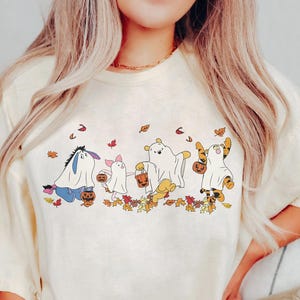 Retro Winnie The Pooh Ghost Halloween Shirt, Pooh Ghost Halloween Shirt, Spooky Season Shirt, Cute Fall Shirt, Halloween Women&#39;s Shirt