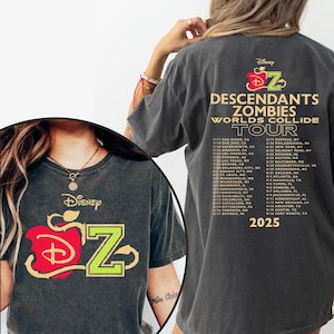 Comfort Colors® Descendants Zombies World Collide Tour Shirt, Der Aufstieg roter Charaktere, Descendants Team Shirt, Summer Music Festival 2025