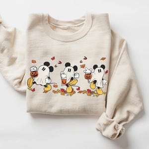 Mickey Halloween Sweatshirt, Mickey Ghost Sweatshirt, Halloween Sweatshirt, Mickey Autumn Sweatshirt, Spooky Season Sweater, Fall Sweatshirt