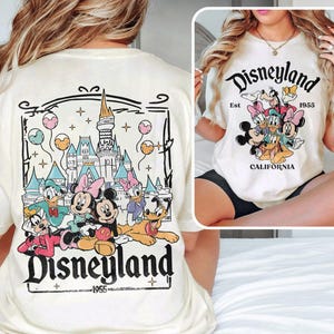 Retro Disneyland California 2 Side Shirt, Disneyland Est 1955 Shirt, Disney Vacation Shirt, Mickey And Friends Shirt,Retro Walt Disney Shirt