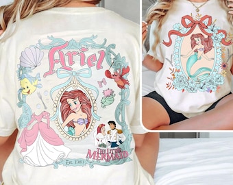 Retro Disney Prinzessin Comfort Colors Shirt, kokettes Disney Prinzessinnen T-Shirt, 2-seitiges Disney Girl Trip T-Shirt, Prinzessin Frauen T-Shirt Disney Gruppen-Shirt