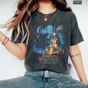 Vintage Star Wars Comfort Colors Shirt, Star Wars Shirt, Star Wars A New Hope Faded Shirt, Starwars Disneyland Shirt, Disney Family Shirt