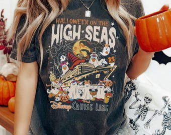 Halloween Cruise 2026 Shirt, Halloween on the High Seas, Halloween Disney Cruise Family shirts, Halloween Cruise Squad Shirts, Spooky Cruise