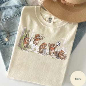 Comfort Colors Star Wars Ewok Emotions T-Shirt – Vintage Washed Cute Ewok Graphic Tee, Perfect for Galaxy's Edge Trips image 2