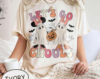 Disney Let's Go Ghouls Minnie Daisy Halloween Ghost T-shirt, Disneyland Girls Trip Halloween Shirt, Boo To You Spooky Season Bestie Trip