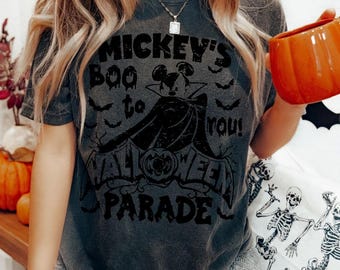 Retro Mickey Minnie Ghost Halloween-shirt, Mickey's niet zo eng Halloween-feestshirt, Boo to You Spooky Season, Disneyland Halloween-shirt