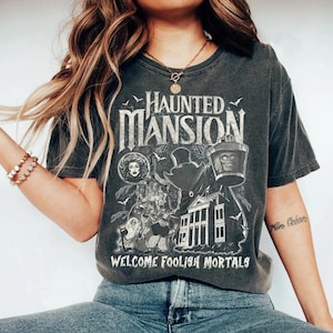 Retro The Haunted Mansion Shirt, Disney Spooky Season Shirt, Madam Leota Hitchhiking Ghosts, Halloween Gothic Family Shirt, Halloween Party