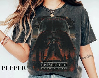 Vintage Starwars 20th Anniversary Comfort Colors Shirt, Revenge of The Sith Graphic Shirt, Darth Vader Shirt, Star Wars Fans Movie Shirt