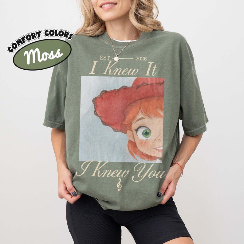 Watercolors TS Jessie Toy Story 5 Comfort Colors Shirt, Retro I Knew It I Knew You, Disneyland Toy Story Family Matching Tee image 8
