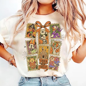 Retro Disney Mickey Halloween Coquette Shirt, Disney Halloween Trip Shirt, Mickey and Friend Shirt, Mickey Not so Scary Halloween Party Tee