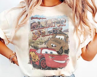 Vintage Lightning Mcqueen Shirt, Retro Cars Movie Shirt, WDW Family Vacation Shirt, Piston Cup Shirt, Cars Land Shirt, Cars Characters Tee